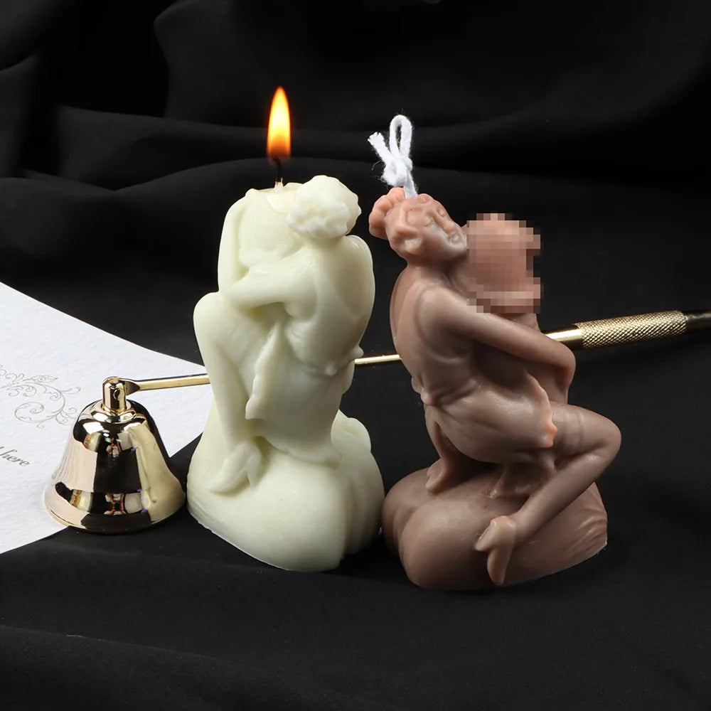 Molde de silicona para velas con forma de pene erótico para aromaterapia, adornos de yeso, jabón, resina epoxi, herramienta para hacer manualidades.