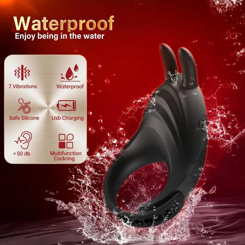 Vibrating Cock Ring Adjustable Couple Vibrator Male Penis Masturbator Clitoris Stimulation Vibe Ejaculation Delay Cock Ring