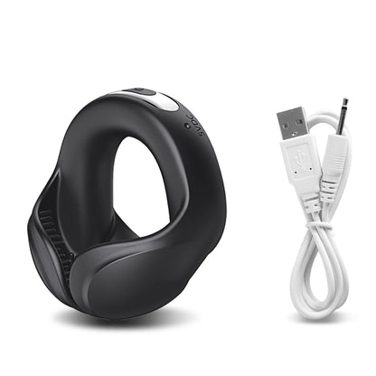 Anillo vibrador para el pene, juguetes sexuales para hombres, retardante de la eyaculación, castidad, masajeador de testículos, vibradores para adultos mayores de 18 años.