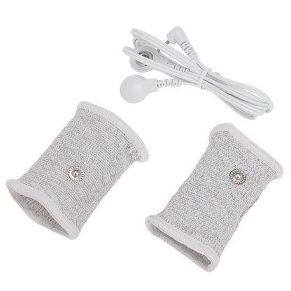 Funda de pene con fibra conductora para electrochoque BDSM, anillos para escroto, estimulación eléctrica, terapia de pene, productos sexuales masculinos para agrandar el pene.