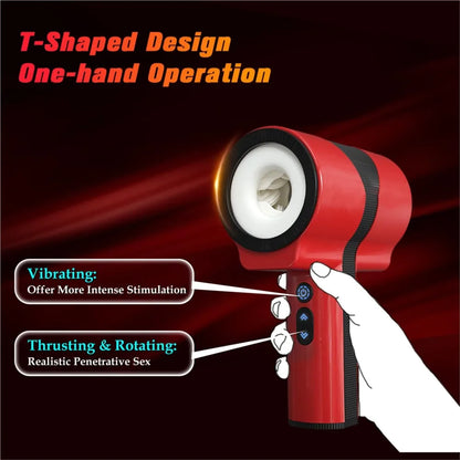 Masturbador masculino, juguetes sexuales para adultos para hombres, máquina sexual automática de empuje, vibrador giratorio para mamadas, masturbador, vibrador para pene.