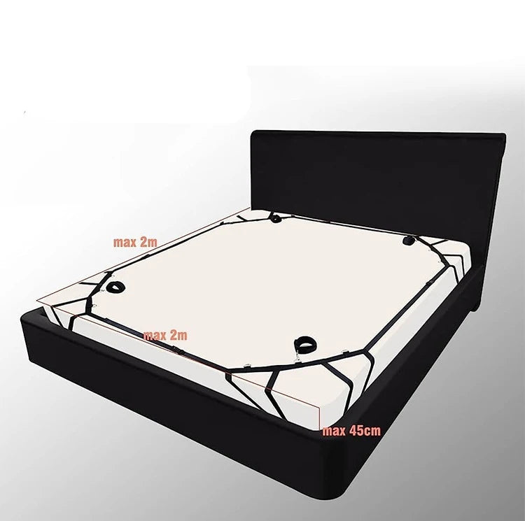 BDSM Bettfesseln Sex Handschellen Fußfesseln SM Sklave Sadistisches Sex-Set Paar Erwachsene Sex-Spielzeug-Set 18+ Erwachsene Sexspielzeug