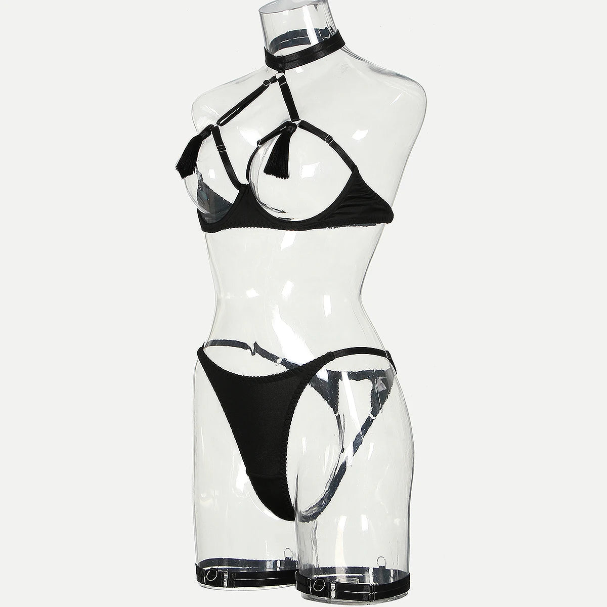 MUZISKAT Sexy Lingerie See Through Bra Set Hot Erotic Lingerie Thong Sexy Erotic Set