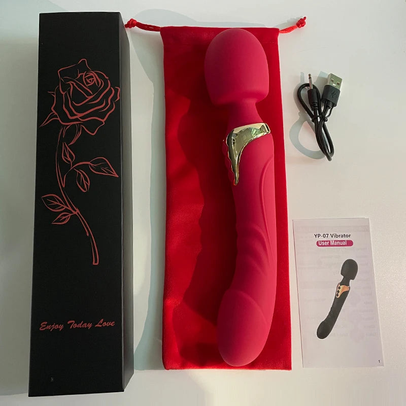 Powerful AV Vibrator Dildos  Wand for Women 10 Modes Clitoris Stimulator G Spot Vagina Massager Adult Sex Toys for Woman