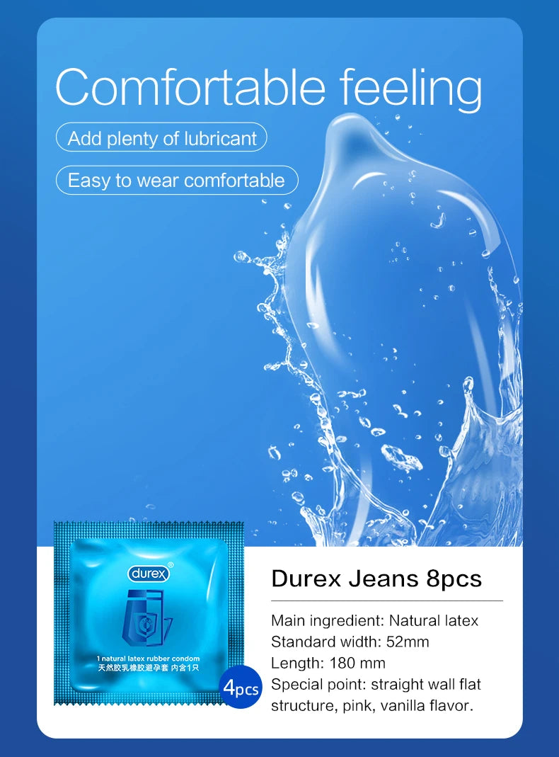 Durex Kondome Gemischte Packung Penishülle Intimartikel Naturlatex Glatt Gleitmittel für Erwachsene Kondome für Männer