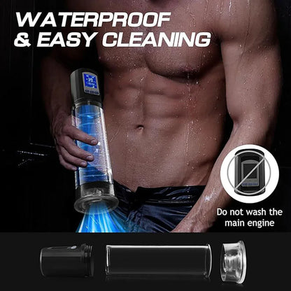 Sex Toys For Men 6 Powerful Sucking Modes LCD Display Electric Vacuum Penis Enlargement Extend Training Pump For Men
