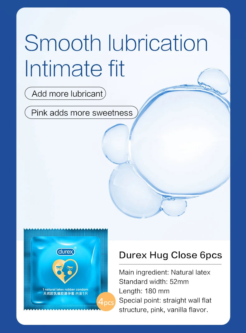 Durex Kondome Gemischte Packung Penishülle Intimartikel Naturlatex Glatt Gleitmittel für Erwachsene Kondome für Männer