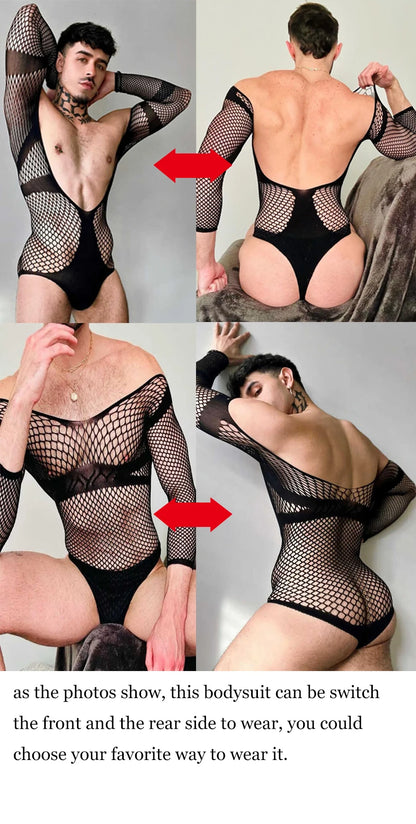 Sexy Lingerie Lace See-Through Transparent Jumpsuits Bodysuits Mesh Bondage Underwear Body Open Underwear Erotic Adult Clothing