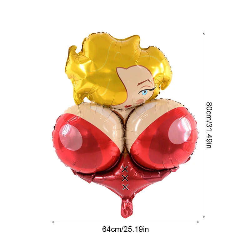 Funny Penis Foil Balloon Big Willy Shape Inflatable Ballons Bachelorette Party Bride To Be Decor Globos Hen Night Party Supplies
