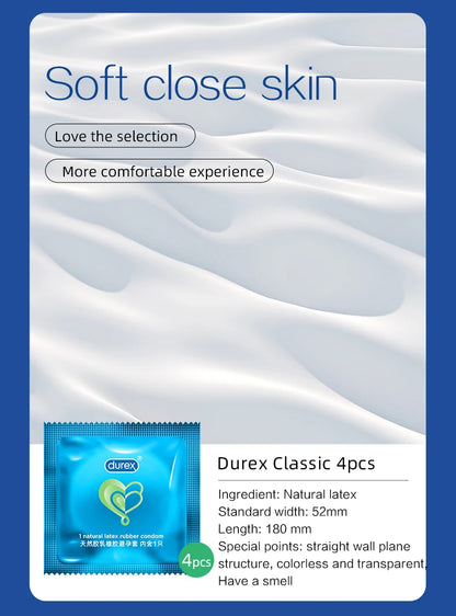 Durex Kondome Gemischte Packung Penishülle Intimartikel Naturlatex Glatt Gleitmittel für Erwachsene Kondome für Männer