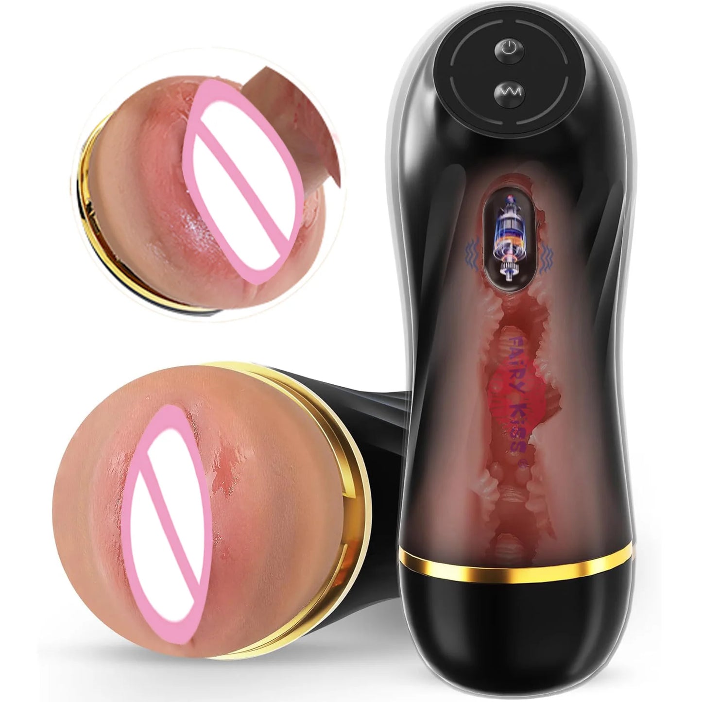 Masturbador masculino con copa, juguetes sexuales para hombres, vibrador de bolsillo realista, suministros para adultos, textura de vagina realista, estimulador de pene.