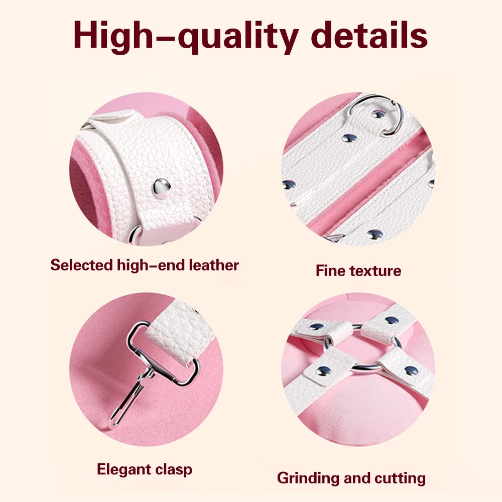 Bdsm Bondage Set Restraint Adult Game Handcuff Neck Collar Wrist Mouth Gag Strap Fetish SM Sex Toys for Woman Couples Product