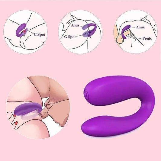 Vibrador tipo U para mujer, estimulador de clítoris y vagina, masajeador de punto G, masturbador femenino, vibrador para parejas, juguetes sexuales para adultos mayores de 18 años.