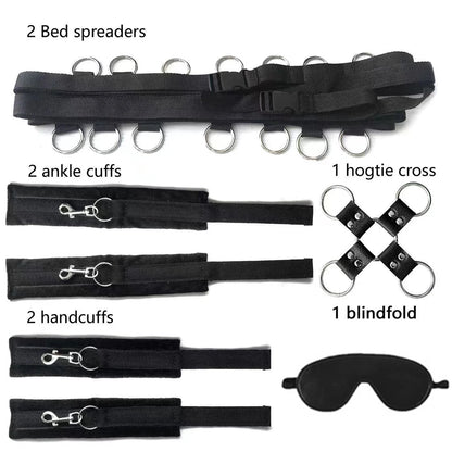 BDSM Set Spielzeug Sex Handschellen für Paare Erwachsene Kit Bdsm Peitsche Anal Plug Vibrator Augenbinde Strapon Bett Bondage Sexuelle Handschellen Sexy