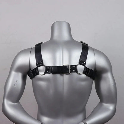 Harness Für Männer Gay BDSM Pu Leder Verstellbare Nieten Dekor BDSM Kleidung Fetisch Kleidung Erotisches Kostüm Bondage Dessous
