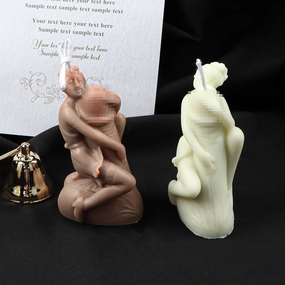 Molde de silicona para velas con forma de pene erótico para aromaterapia, adornos de yeso, jabón, resina epoxi, herramienta para hacer manualidades.