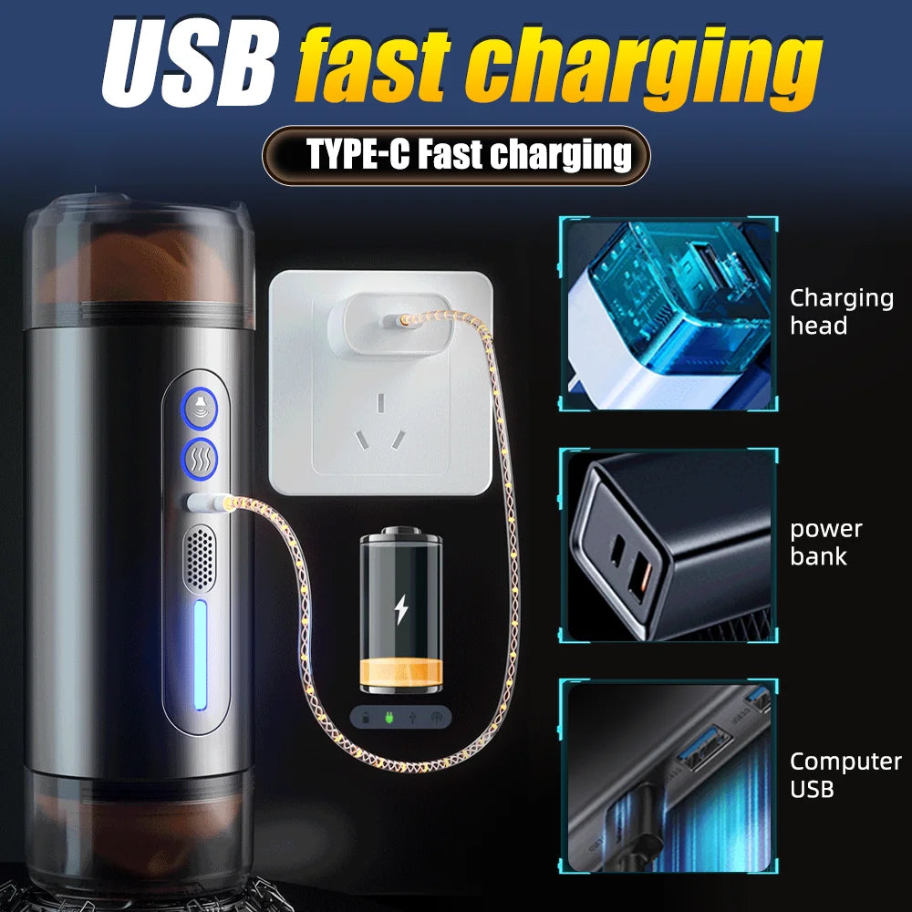 Spielzeug für Erwachsene, männlicher Masturbator, Taschenvagina, Pussy, vaginale Penetration, Prostata-Massagegerät, intelligentes Sprach-Sexspielzeug für Männer