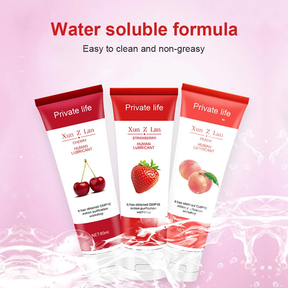 Sex Lubricant Lubricant for Sex Strawberry Flavor Lube Water Based Lubricant Oral Sex Anal Sex Masturbation Vagina Orgasm Gel