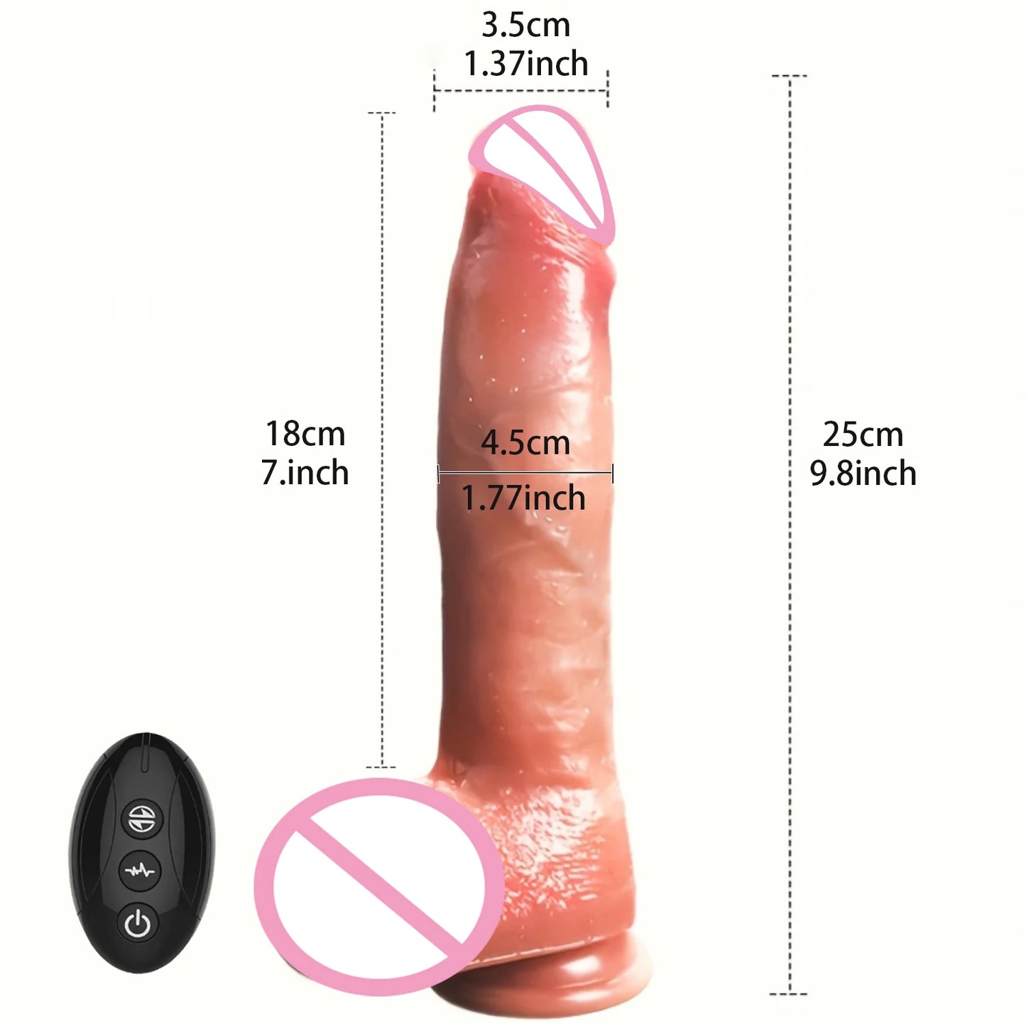 Großer Vibrator-Dildo für Frauen, Heizung, Stoßen, vibrierende Sexmaschine, Sexspielzeug für Erwachsene, Dick, realistische Teleskop-Dildos, Vibratoren