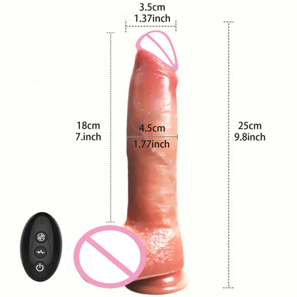 Großer Vibrator-Dildo für Frauen, Heizung, Stoßen, vibrierende Sexmaschine, Sexspielzeug für Erwachsene, Dick, realistische Teleskop-Dildos, Vibratoren
