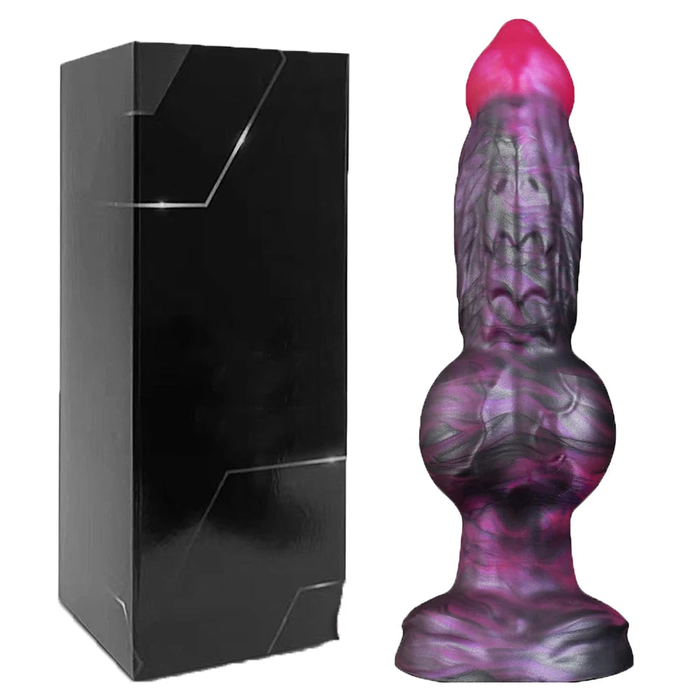 Dog Knot Dildo Anal Butt Plug Large Thick Penis Liquid Silicone Dick Women Men G Spot Prostate Stimulate Adult Foreplay Products