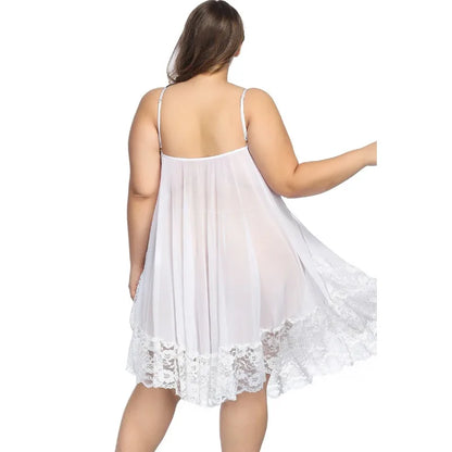 Camisón de tirantes sexy de talla grande S-7XL, lencería grande, ropa de dormir para mujer, ropa de dormir para casa, vestido de discoteca, pijama