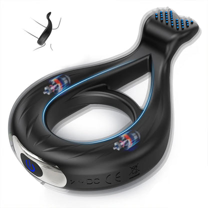 Erotic Toys Penis Ring Adult Sex Toys Vibrating Semen Cock Ring for Men Couple Ejaculation Delay Massage Vibrator Sex Toys