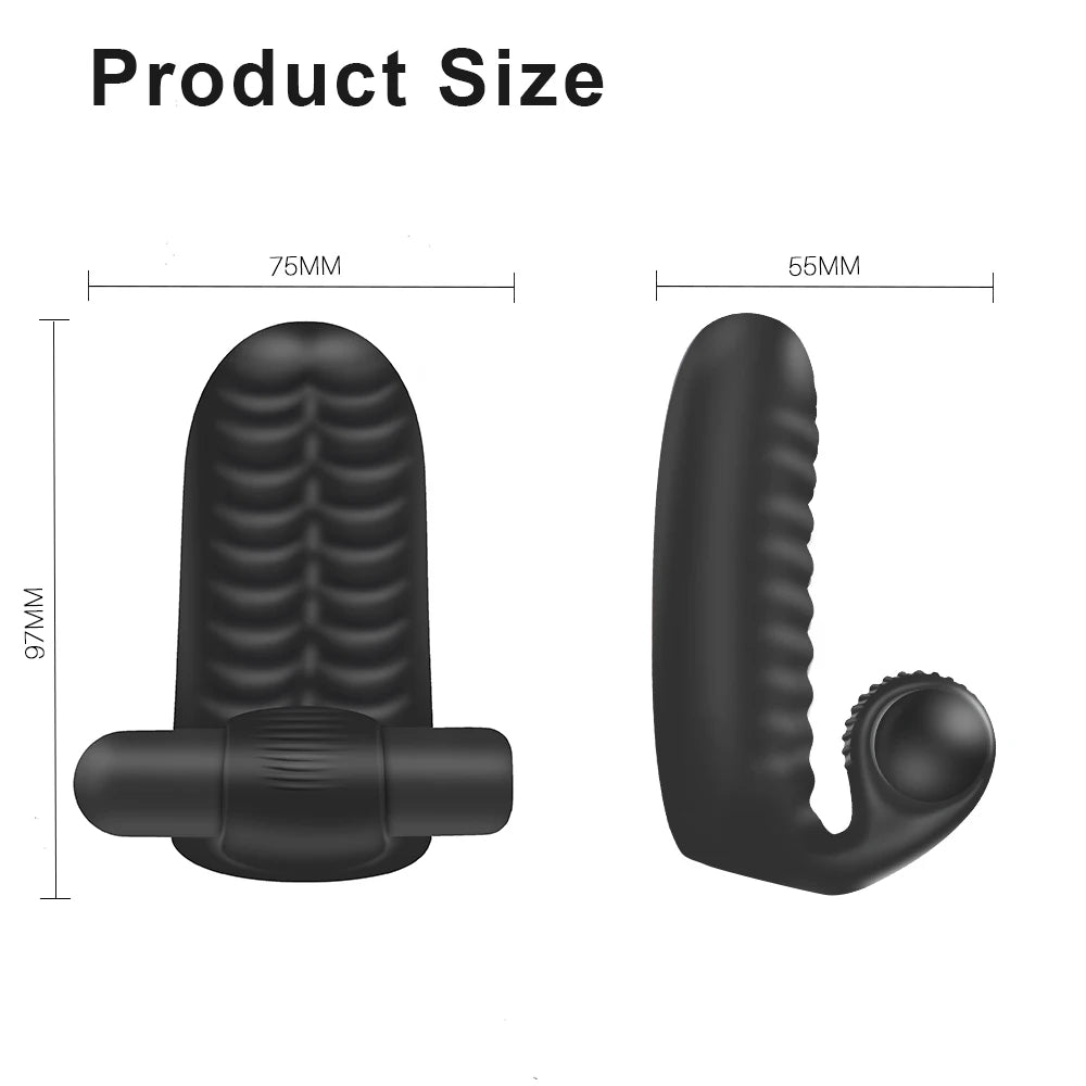 10 frequency Finger Sleeve Vibrators For Women Clitoris Stimulator Vaginal Licks Anal Plug Female Masturbator Sex Toys Couples