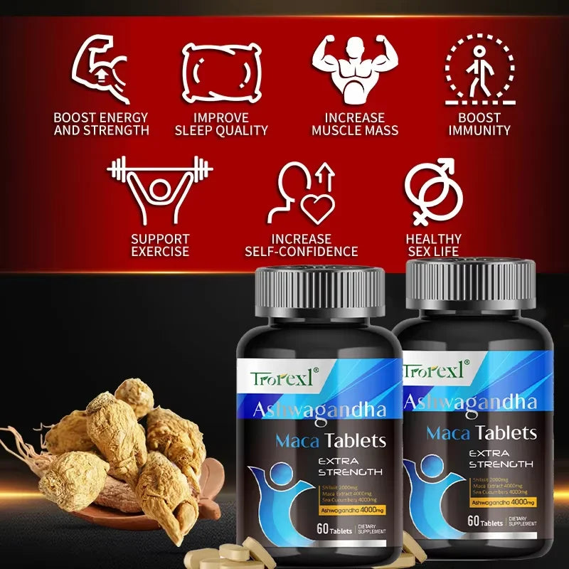 Potenzmittel für Männer, unterstützt die reproduktive Gesundheit, Energizer, Pillen zur Muskelaufbau-Vergrößerung für Männer, Ausdauertabletten