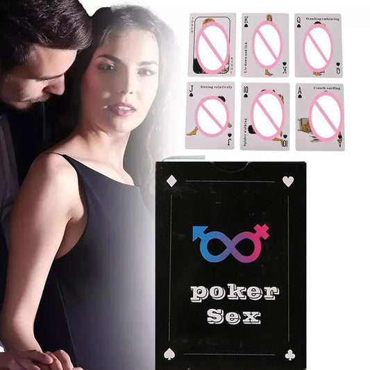 Juego de póquer con posturas sexuales para parejas, juego de coqueteo íntimo para adultos, interacción divertida, juego de pareja fácil de usar.