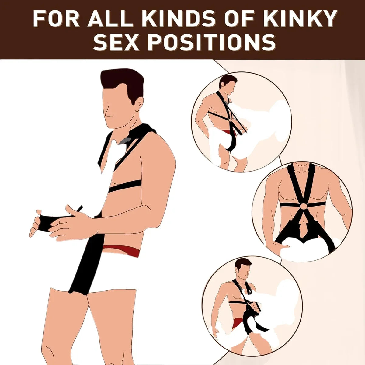 BDSM Bondage Love Slings for Couples Sex Swing Set with Adjustable Strap Adult Sex Toy Soft Plush Padding Mat Sex Restraints Toy