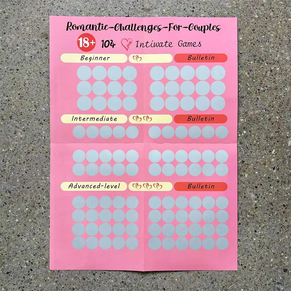 Couples Intimacy Challenge Advanced Edition !104 Intimate Scratchable Surprise Posters for Couples!