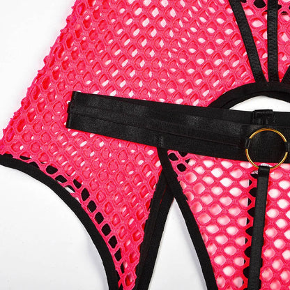 JSY Sexy Lingerie Set For Women's Body Underwear Transparent Mesh Nightgown Bodysuit Sleepwear Erotic Lingerie Porno Costumes