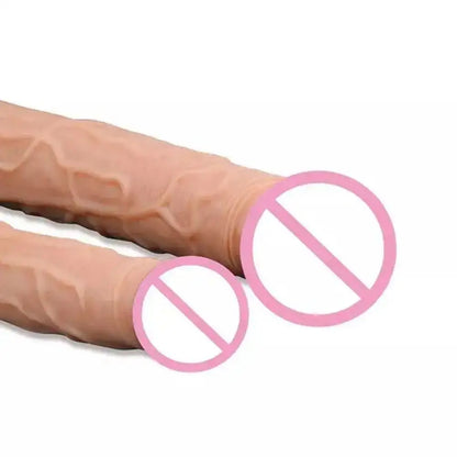 Doppelseitiger Dildo für Frauen, flexibel, realistisch, Doppelpenetration, Erwachsenenspielzeug für vaginale und anale Stimulation, für lesbische Doppelpenis