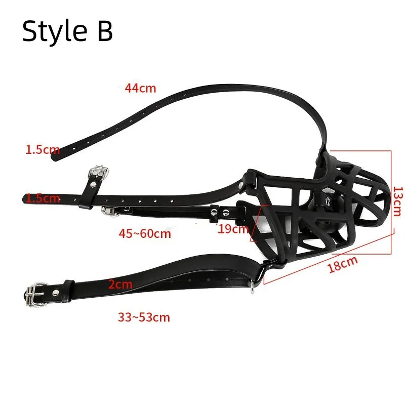 Máscara facial de malla hueca BDSM con mordaza de bola de boca abierta para juegos de adultos, ataduras de bondage, juguetes sexuales para cosplay