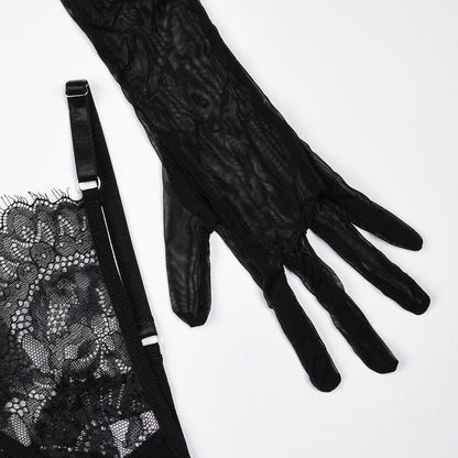 MUZISKAT 2024 - Lencería erótica cómoda de malla transparente con bordado de encaje hueco para Onlyfans