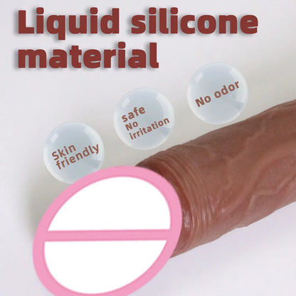14.2 Inch Realistic Dildo Sex Toy, Huge Thick Dildo Like Skin with Powerful Suction Cup, Hands-Free, Realistic Silicone Sex Toy