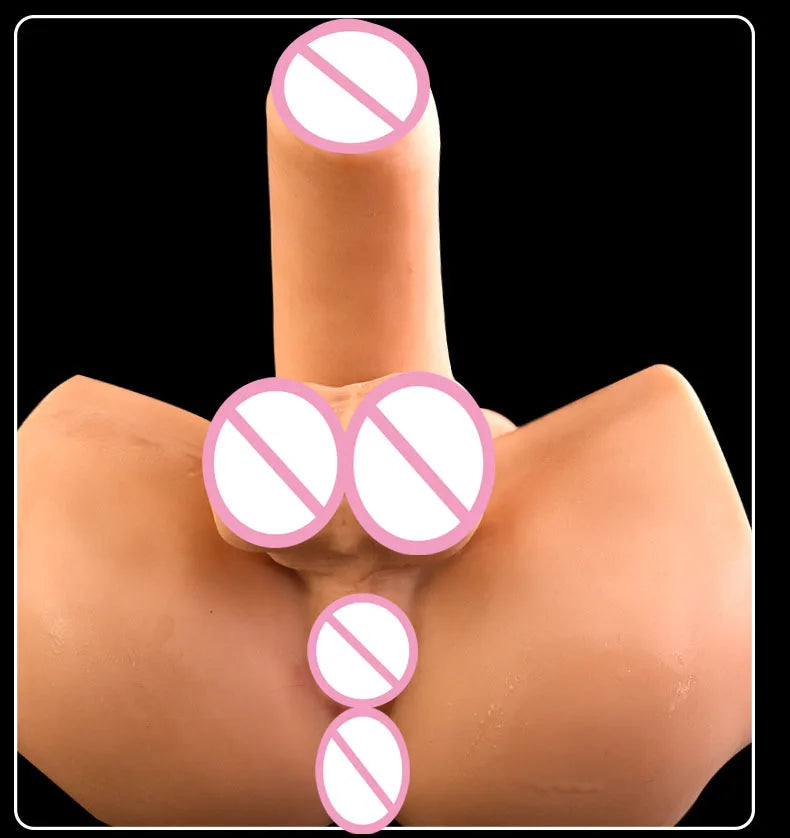 18 Herramientas de Masturbación Masculina Muñeca de Juguete para Hombres Muñeca Sexual de Bolsillo Porno en Ano Real Agujero Masculino Trasero con Consolador de Pene Sexual