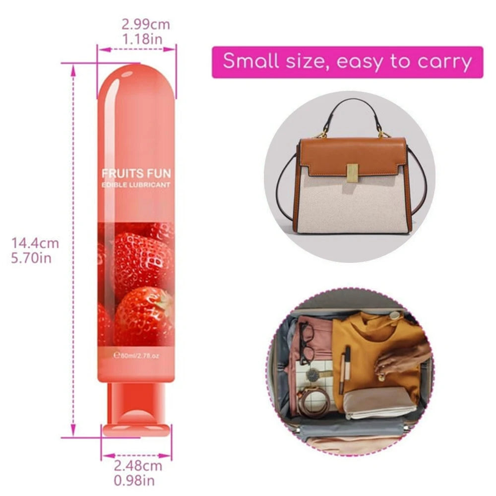 Lubricante con sabor a fruta para sex shop, lubricante vaginal, lubricante a base de agua, lubricante anal gay, lubricante sexual de 80 ml, juguetes sexuales para adultos.