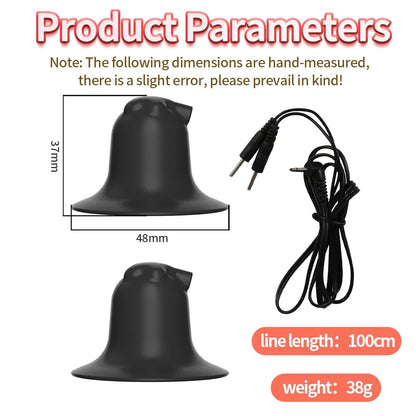 BDSM Electrode Breast Clip Nipple Toy for Women Men Couple Electric Shock Foreplay Flirting Medical Themed Sex Toys for Pleasure