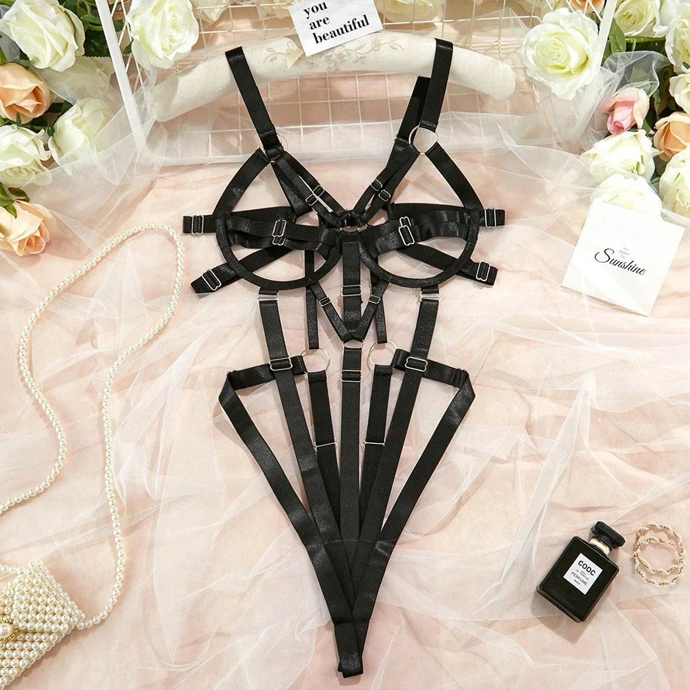 Sexy Lingerie Sexy Bondage Erotic Bodysuit Women Halter Exposed Hot Sensual Body