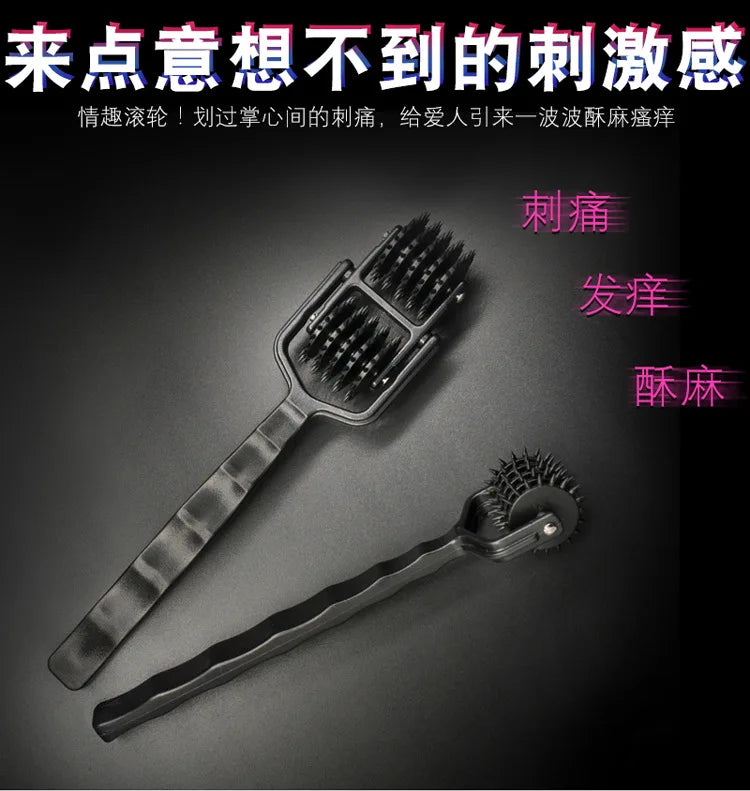 Juegos para adultos BDSM, fetiches, masaje corporal, pezones y labios, estimulador, juguetes sexuales para parejas, rueda dentada, rodillo, herramientas eróticas para coquetear.