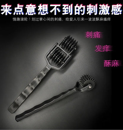 Juegos para adultos BDSM, fetiches, masaje corporal, pezones y labios, estimulador, juguetes sexuales para parejas, rueda dentada, rodillo, herramientas eróticas para coquetear.