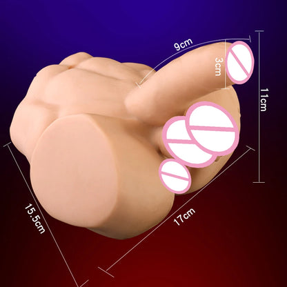 18 Herramientas de Masturbación Masculina Muñeca de Juguete para Hombres Muñeca Sexual de Bolsillo Porno en Ano Real Agujero Masculino Trasero con Consolador de Pene Sexual
