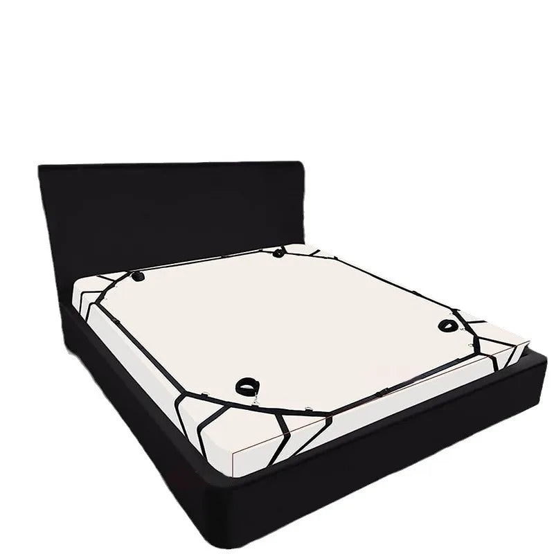 BDSM Bettfesseln Sex Handschellen Fußfesseln SM Sklave Sadistisches Sex-Set Paar Erwachsene Sex-Spielzeug-Set 18+ Erwachsene Sexspielzeug