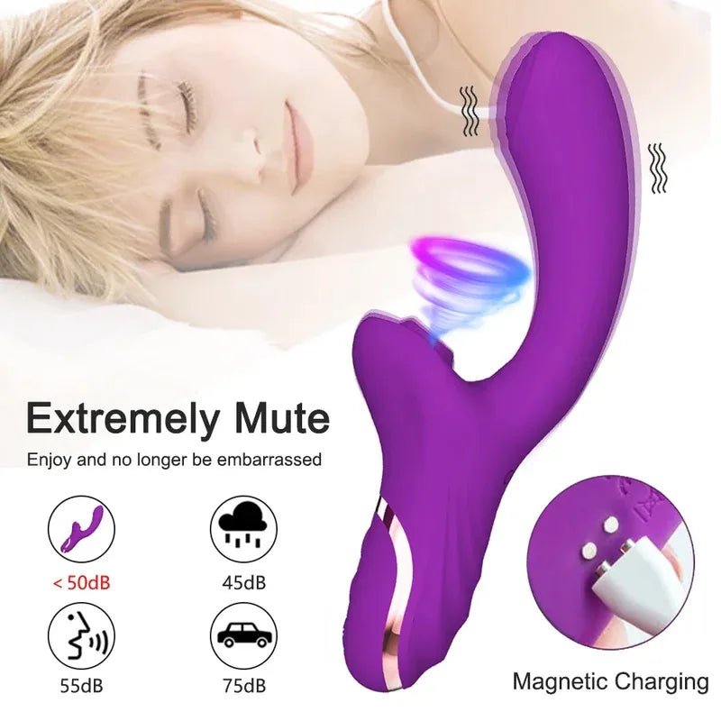 Female Powerful Vibrator 10 Frequency Vibration Clitoris Vacuum Stimulation Vagina Penetration Masturbation Orgasm Sex Toys