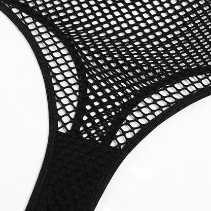 MUZISKAT Hot Explosive Models Erotic Lingerie Sexy Skeleton See-Through Mesh Neck Jumpsuit