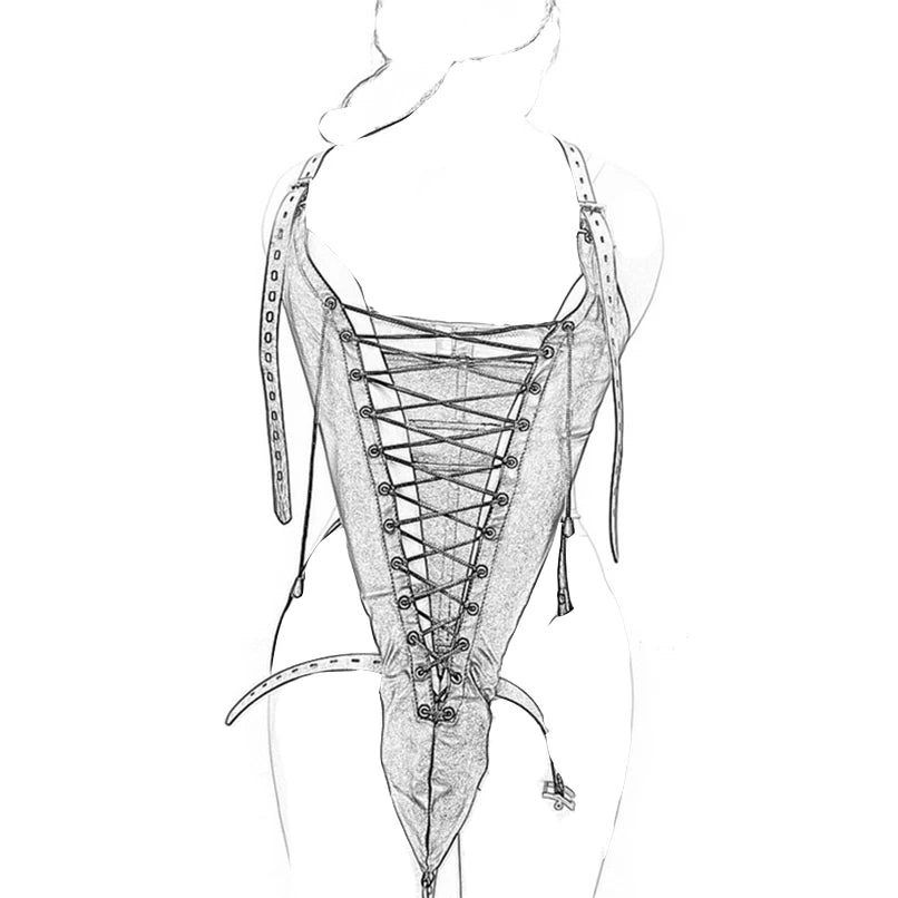 BDSM Sex Bondage Arm Binder, Detrás de la espalda, Camisa de fuerza, SM Leather Arm Binder Restraint, Guante de esclavo con cerradura y correa de hombro