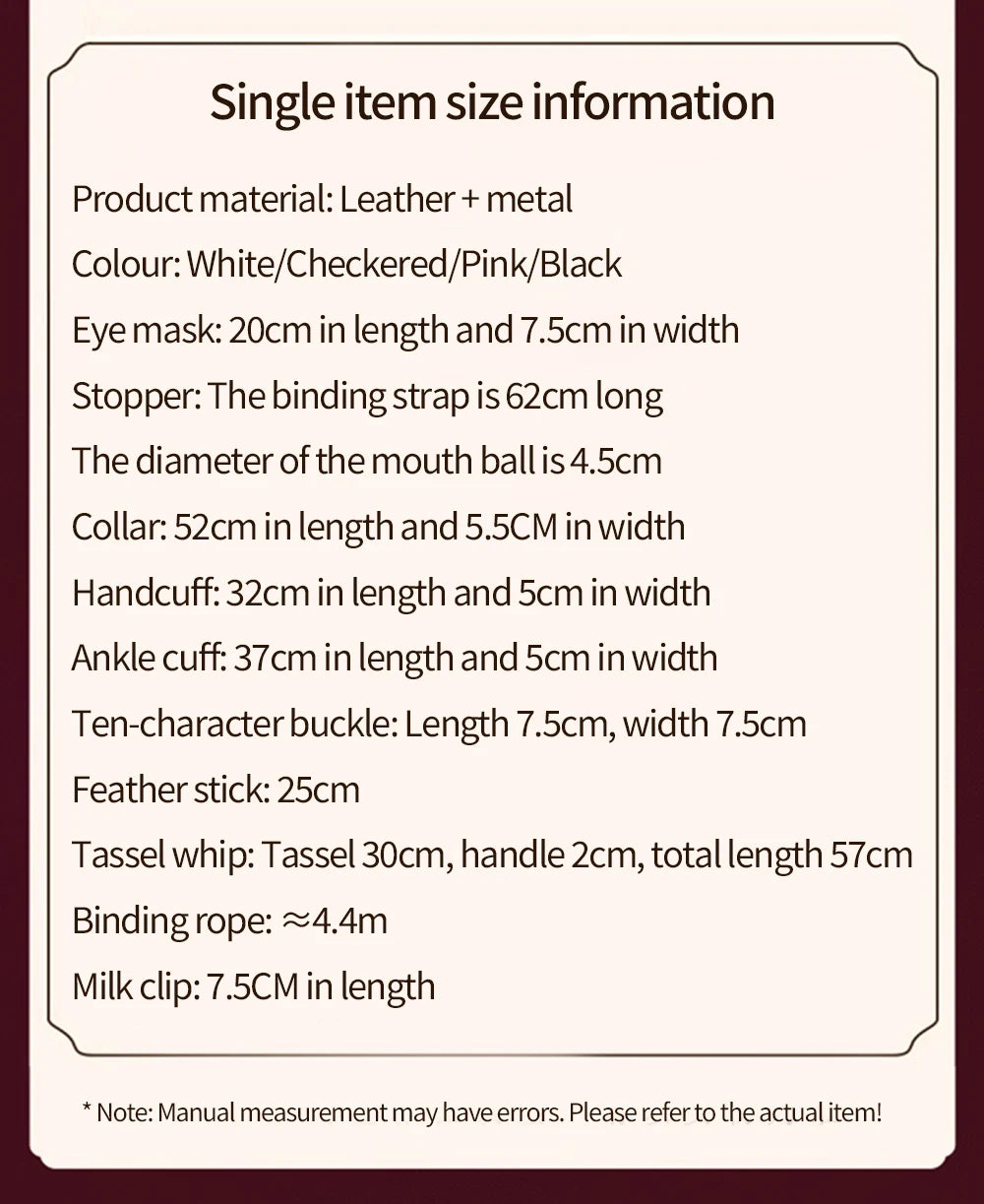 Bdsm Bondage Set Restraint Adult Game Handcuff Neck Collar Wrist Mouth Gag Strap Fetish SM Sex Toys for Woman Couples Product