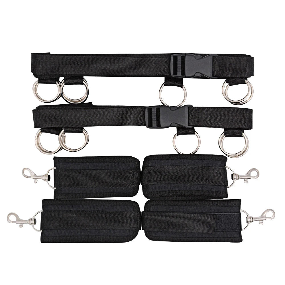 BDSM Adult SM Sex Restraint Handcuffs Slave Tools Bdsm Sexy Wrist To Ankle Cuffs Open Leg Hand Toys Bondage For Couples 18+
